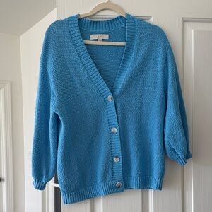 LOFT Vibrant Blue Cardigan Sweater